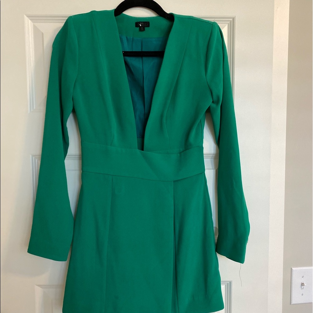 Revolve emerald green cocktail dress